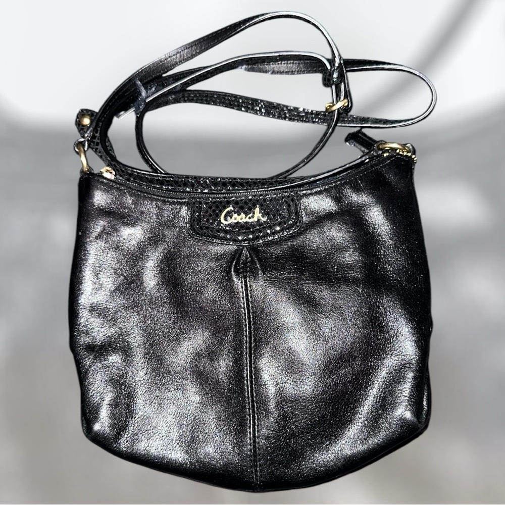 Coach Black Leather Crossbody Bag